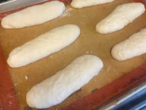 Rolls set out for baking